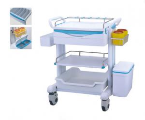  Mute Wheel ABS Hospital Medicine Trolley Mobile Crash Cart With Trash Can Medicine Box Manufactures