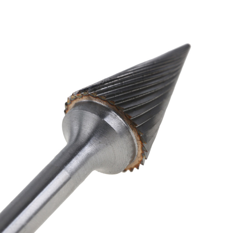  Rotary File Solid Tungsten Carbide Burrs Double Cut Rounded Cone Shape Manufactures