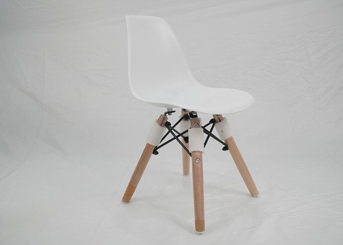  Modern Dining ODM White Plastic Chair With Wooden Legs Manufactures