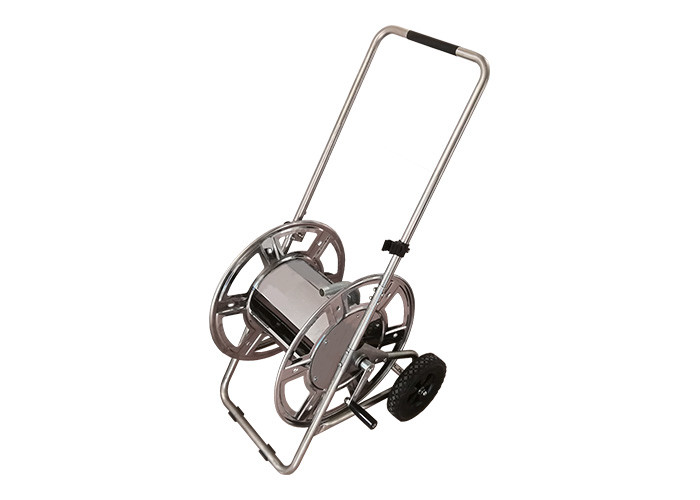  High Durability Metal Trolley Hose Reel Cart Multifunctional For Washing / Irrigation Manufactures