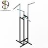 Buy cheap Chrome 4 Way Black Metal Clothing Display Rack With Sloped Tube from wholesalers