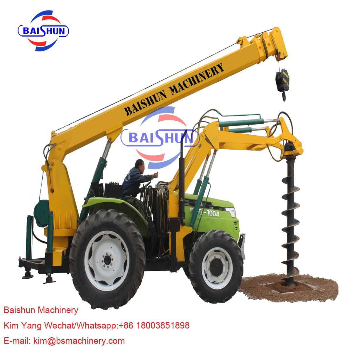  Tractor Crane Pole Erection Machine For Power Transmission 100-2000MM Manufactures