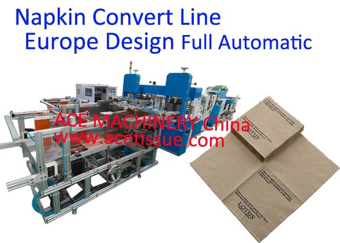  Fully Automatic Napkin Machine For Luncheon 13X13" High Speed Manufactures