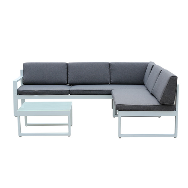  2140mm Breadth 640mm Height Rattan Garden Furniture Sets , L Shape Sofa Set Manufactures