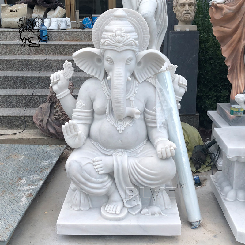  Marble Ganesh Statue Lord Ganesha Statue Hindu God Religious Sculpture Life Size Manufactures