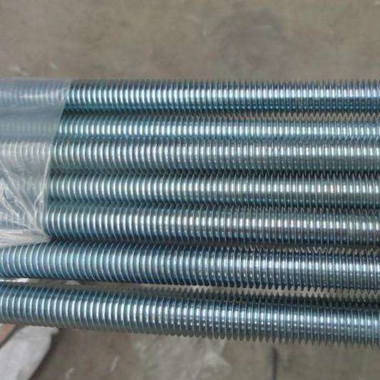 White Zinc Plated  All Thread Rod Carbon Steel Material Din 975 Grade 6.8