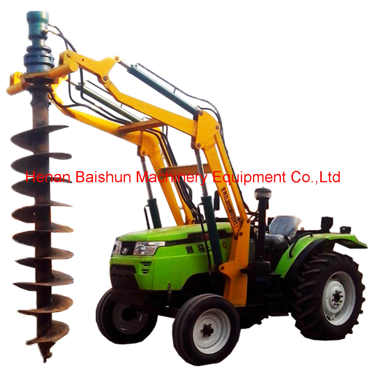  Alloy Steel Tractor Pole Erection Machine With Hydraulic Post Hole Digger Manufactures