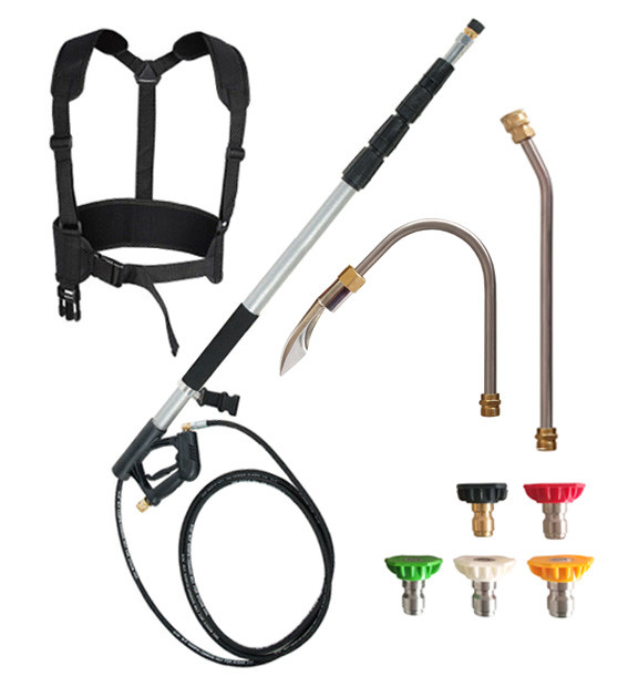 High Pressure Telescopic Water Spray Wand with Extension Nozzle, Harness Belt & Gutter Cleaner Manufactures