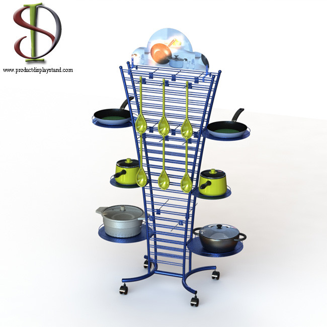  Custom Pans Metal Floor Display Stands Wire Metal Shelves And Wire Pegs Manufactures