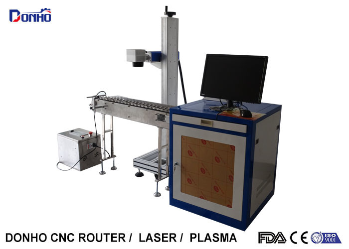  Precise 20W Fiber Laser Marking Machine With Conveyor Belt Easy Operate Manufactures