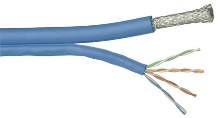  4 Pair CAT5E Lan Cable , RG6QUAD with  24AWG UTP CAT5E Cable For computer network Manufactures
