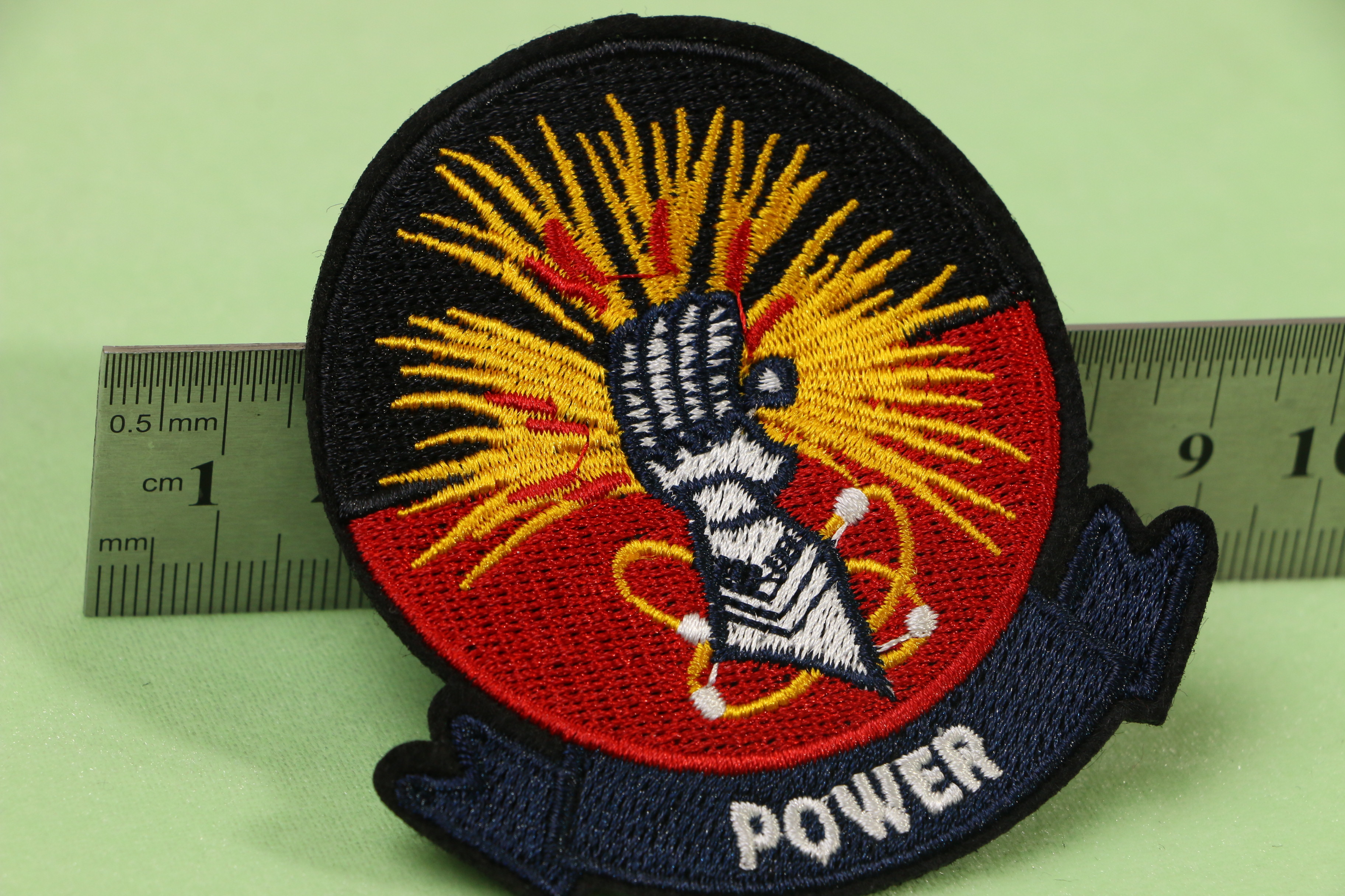  7.5x7cm Embroidered Fabric Cloth 3D Patch POWER Typeface Manufactures