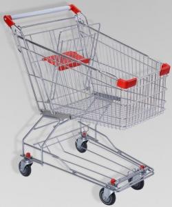  150L Large Elderly Supermarket Metallic Shopping Cart With Two Tier Wheels Manufactures