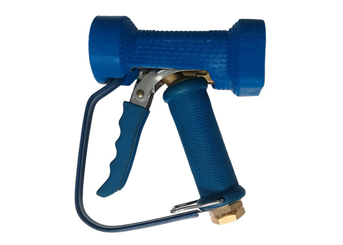  Multifunctional Brass Blue Washing Gun , Brass Water Spray Gun Stainless Steel Trigger 1/2" IPS Female Thread Manufactures