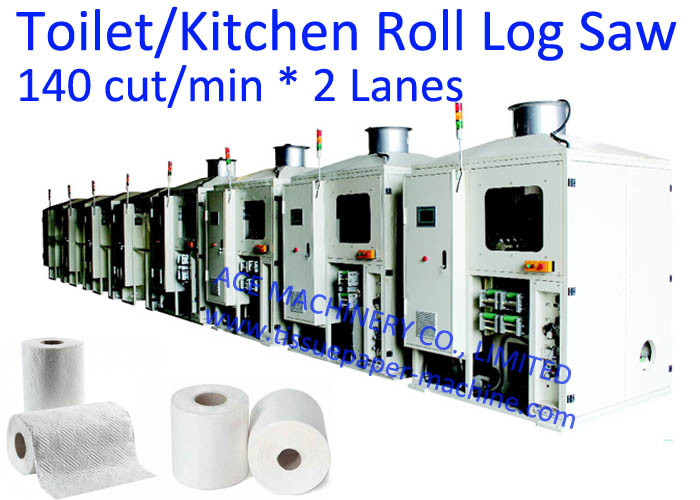  Double Lanes Logsaw Tissue Paper Cutting Machine Manufactures