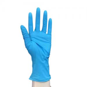  Hospital Disposable Exam Gloves Color Blue Nitrile Gloves Three Sizes Manufactures
