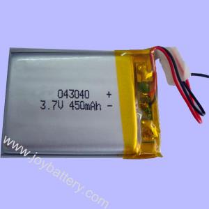  3.7V 043040 450mAh Polymer Li ion Battery Manufactures