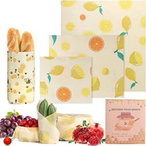  7''x8'' Reusable Eco Beeswax Food Wrap Lunch Bag Bowl Covers Wrapper For Fruit Manufactures