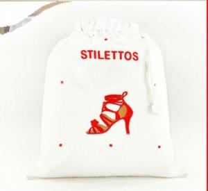  Promotional cotton nylon drawstring bag, wholesale embroidery sports shoe bag Manufactures