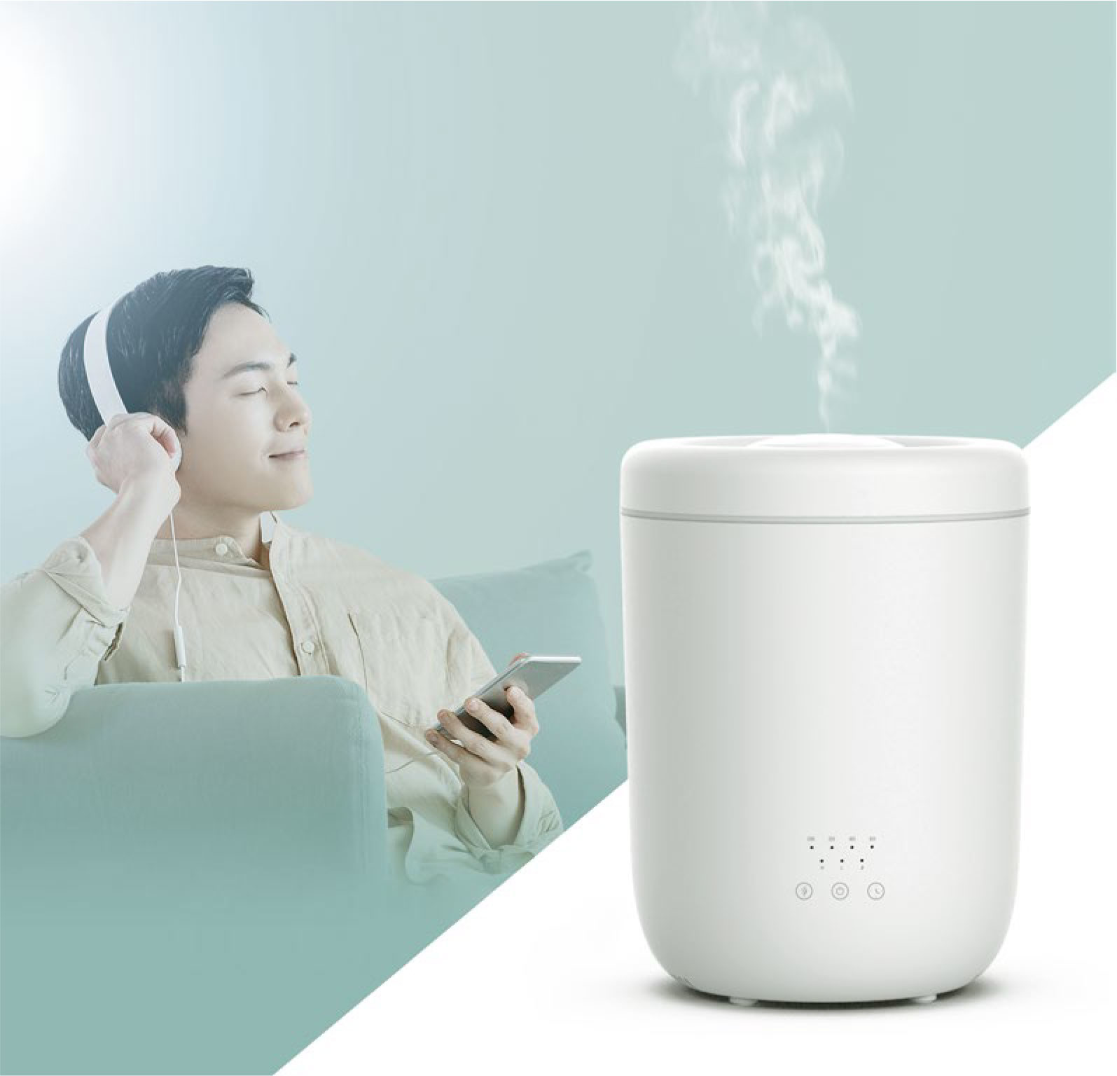 Buy cheap Delko Cool Mist Humidifiers , Ultrasonic Humidifier for Bedroom Nightstand, from wholesalers