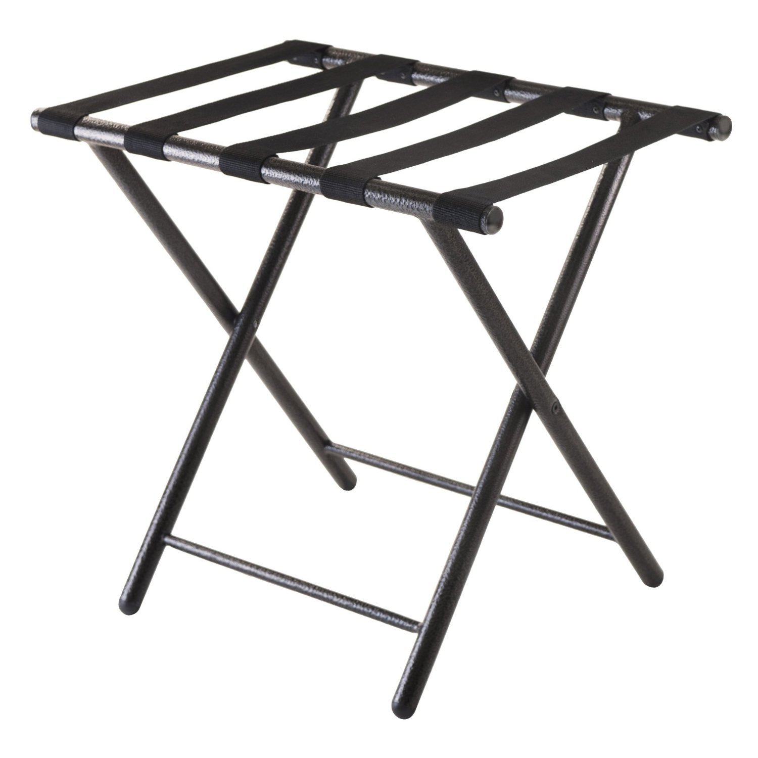  Tubular Straight Leg Hotel Display Stand With 5 Black Straps Manufactures