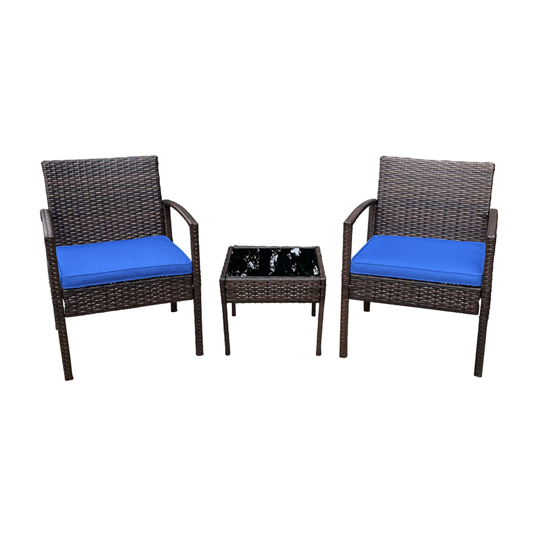  Terrace Balcony Poly Rattan Wicker Bistro Table And Chairs Set Manufactures