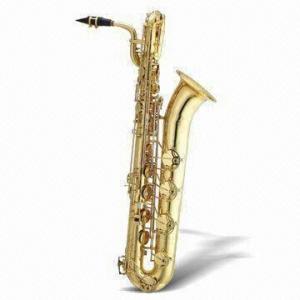 Baritone Saxophone with Gold Lacquer Finish, Hand Engravings and Hard Rubber Mouthpiece Manufactures