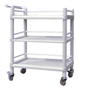  Strong Load Bearing Utlity Medical Instrument Trolley 3 Tiers Plastic Trolley Cart Manufactures