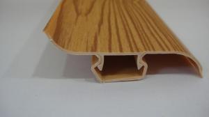  Dust Proof 80% PVC Skirting Board Covers Profile With Wood Grain Pattern Manufactures