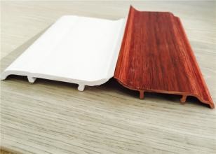  Decorative White PVC Skirting Board 10CM Height Hot Stamping Finish Manufactures