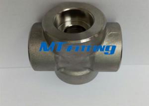  Socket Welded F304L / 316L Forged High Pressure Pipe Fitting Stainless Steel Cross Manufactures