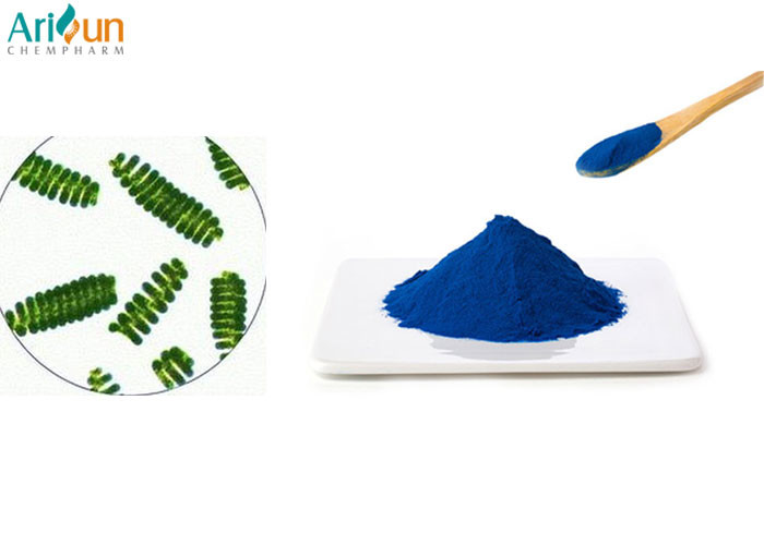  Natural Blue Spirulina Extract Phycocyanin Powder For Color Value E18 Manufactures