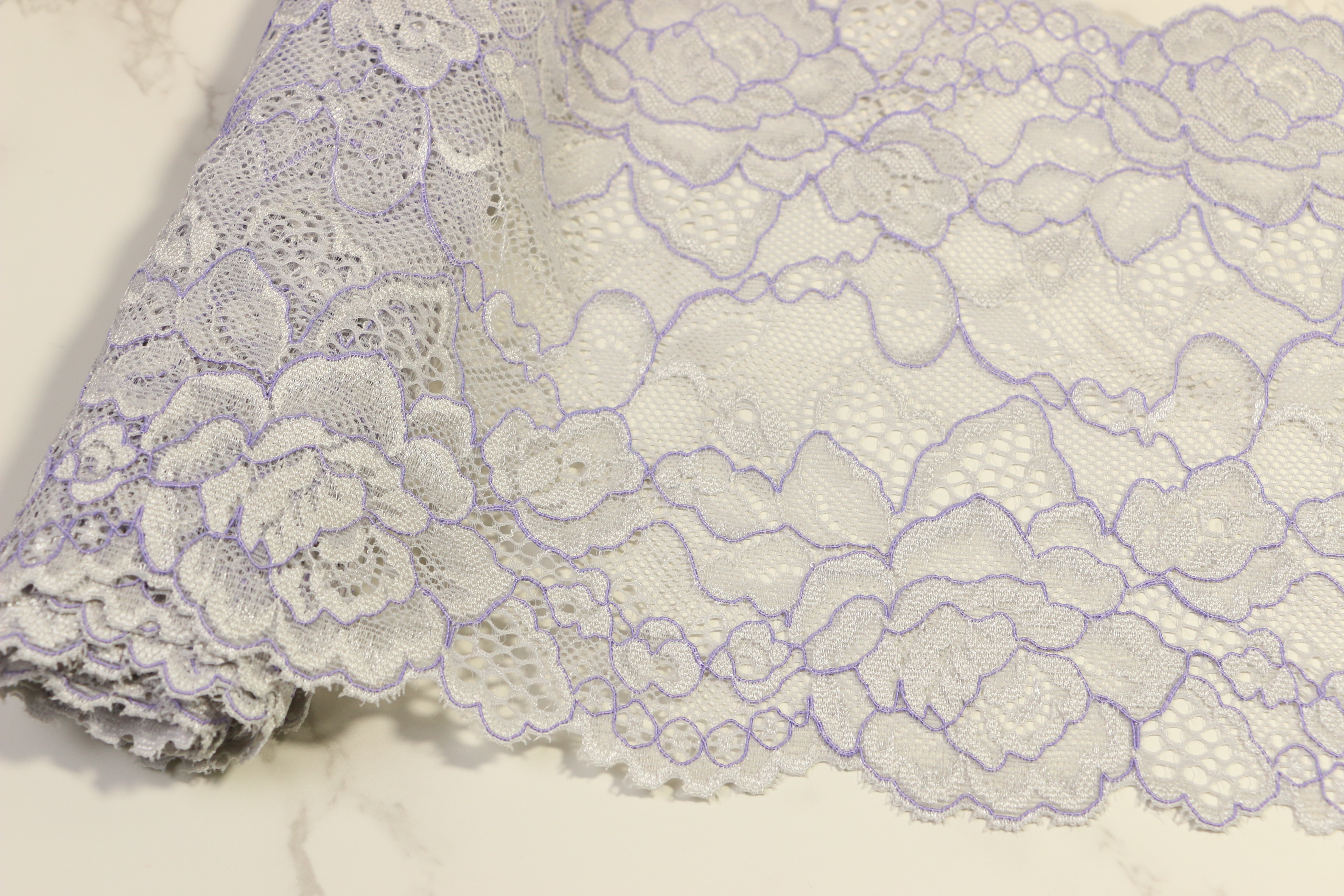  Stretch Lace Trim By The Yard Multiusage 2 tones color Flora Patterned Manufactures