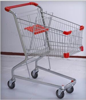  PU Wheeled Grocery Shopping Trolley Powder Plated Climb Stairs Hand Cart Manufactures