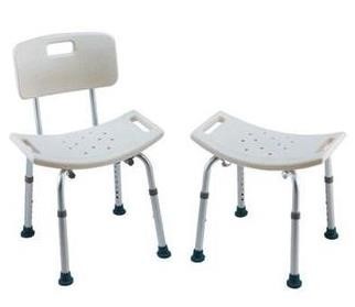  Lightweight Bath Height Adjustable Shower Chair , Padded Seat Shower Bathroom Chair Manufactures