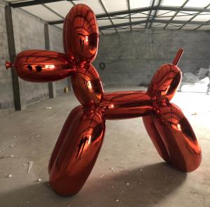  Stainless Steel Balloon Dog Statue Jeff Koons Modern Red mirror polished Garden Ornaments Manufactures