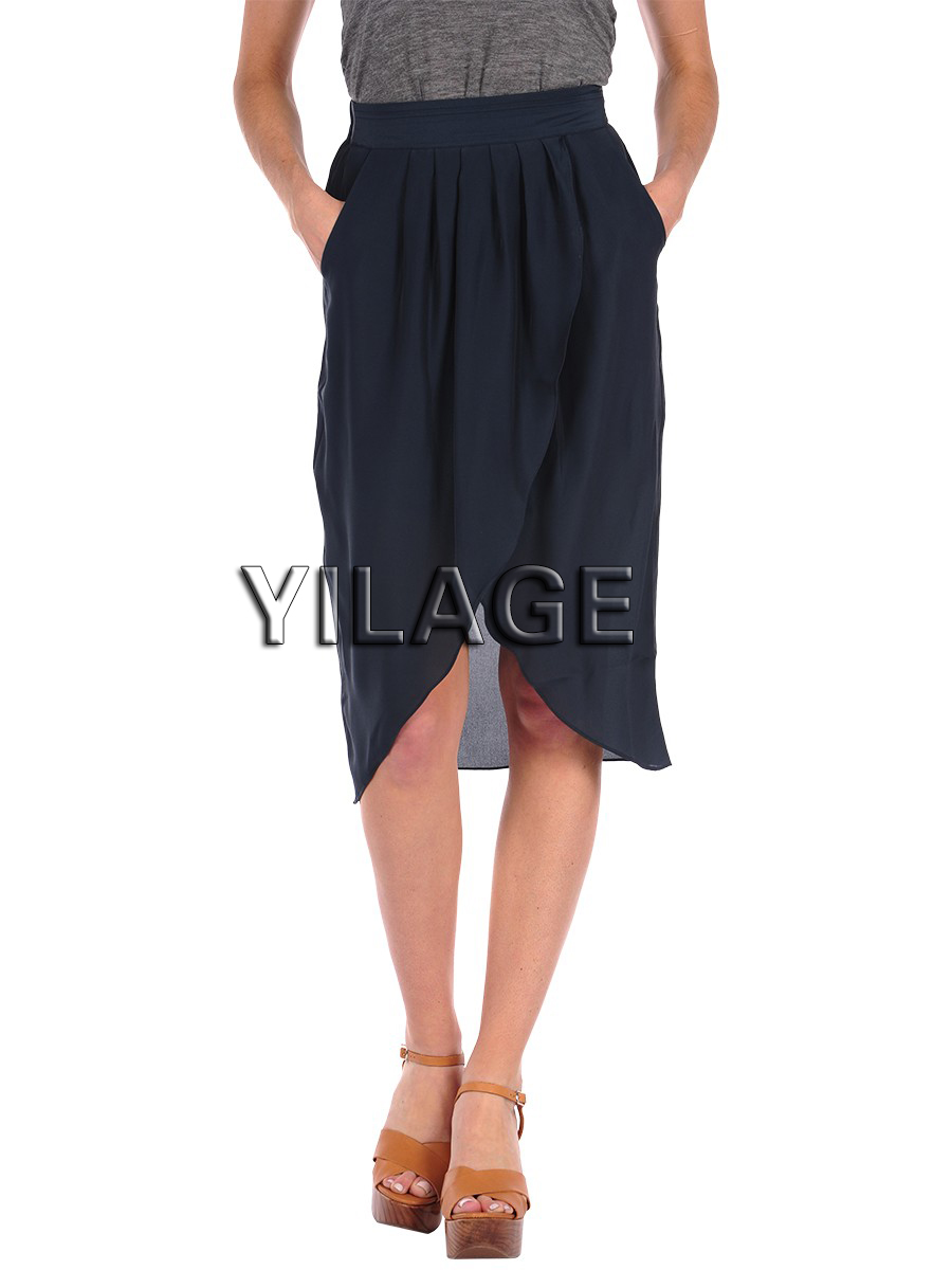 Quality Asymmetric New Fashion Dress Features Pleats Skirt Dresses L1410 for sale