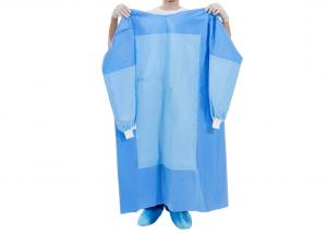  Non Woven Disposable sterile surgical gown Blue Reinforced Surgical Gown Manufactures