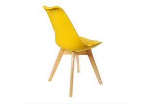  Minimalist Home Furniture Plastic Top Dining Eiffel Chair With Solid Beech Wood Legs Manufactures
