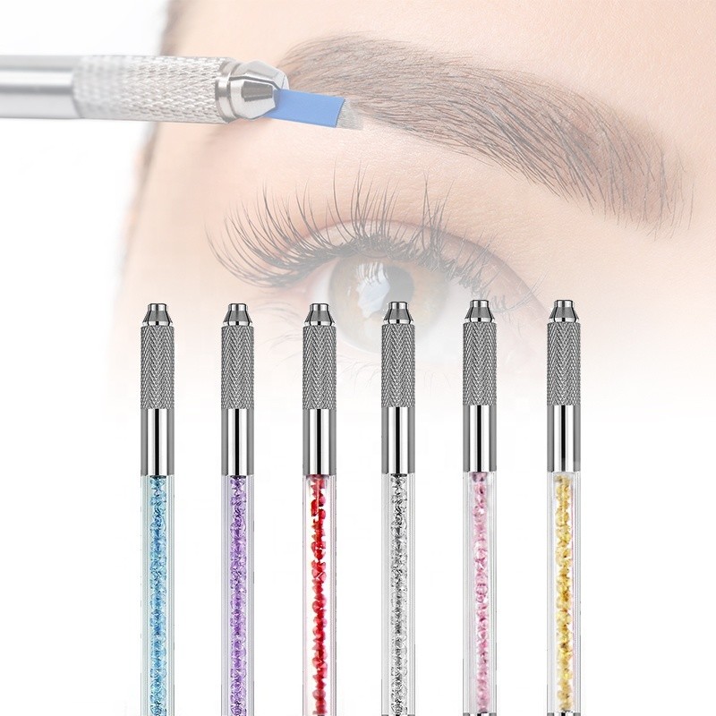  Acrylic Double Head Microblading Tattoo Pen Eyebrow Permanent Makeup Tools Manufactures