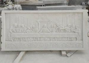  Marble Last Dinner Relief 3D Stone Last Supper Wall Sculpture Religious Decorative Manufactures