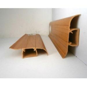  Waterproof Plastic Skirting Board Wooden Color Crack - Resistant 18mm Thickness Manufactures