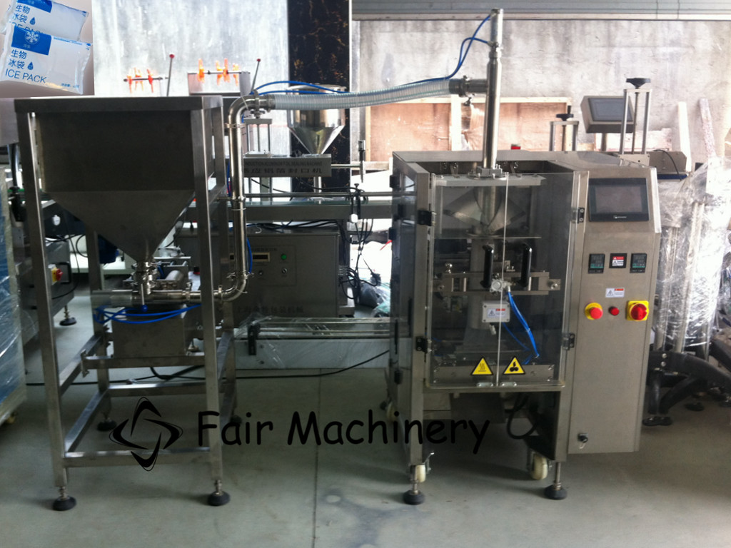  0.6mpa 380V Liquid Pouch Packing Machine for Peanut Butter 3PH Manufactures