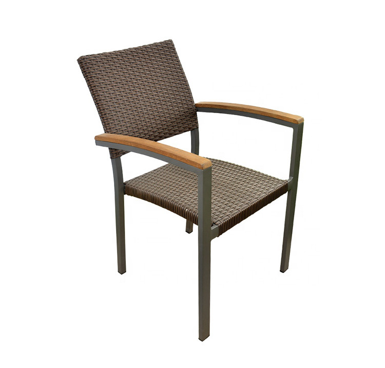  SGS Approval Height 86cm Outdoor Rattan Dining Chairs For Cafe Shop Manufactures