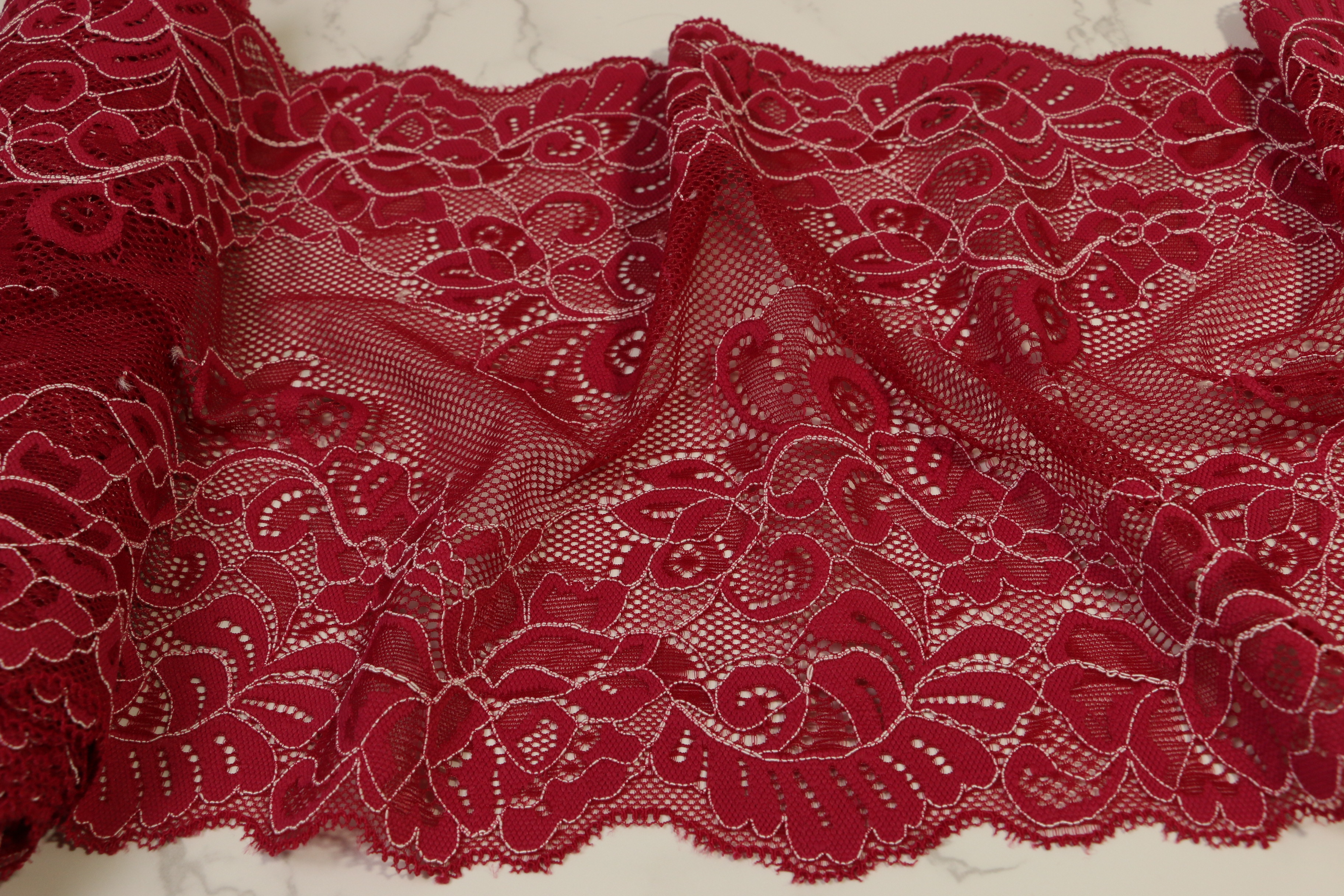  Camisole Lingerie Lace Trim Red Color Multifunctional 4 Way Stretch Manufactures
