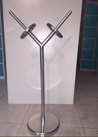  Commercial Stainless Steel Products Metal Shopping Bag Display Stand Manufactures