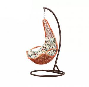  H1240mm W800mm Rattan Egg Swing Chair , Rattan Egg Chair Outdoor All Weather Use Manufactures