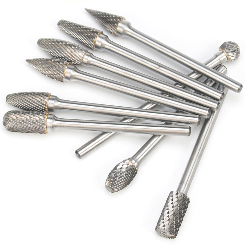  Industry Long Shank Carbide Burr / Rotary Cutter Drill Bits ISO9001 Approved Manufactures