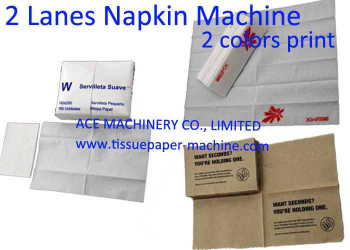 Two Colors Printing Paper Napkin Machine