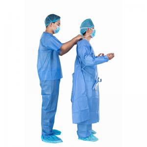  Non Woven Hospital Uniform SMS Surgical Gown For Surgeon Manufactures